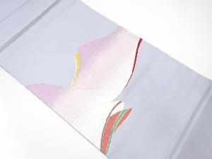 抽象模様織り出し　開き名古屋帯（額縁仕立て）